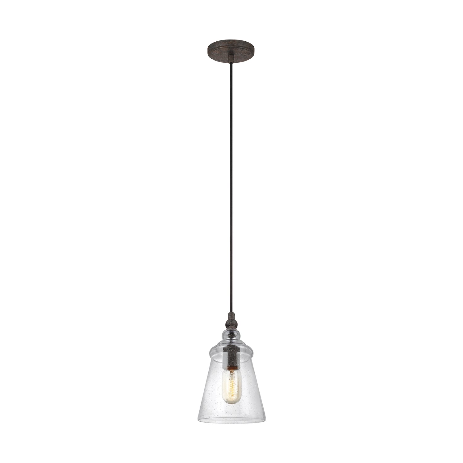 Generation Lighting. - P1449DWI - One Light Pendant - Loras - Dark Weathered Iron