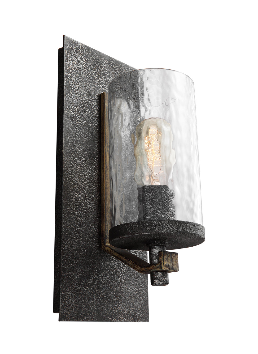 Visual Comfort Studio - WB1825DWK/SGM - One Light Wall Sconce - Angelo - Distressed Weathered Oak / Slate Grey Metal