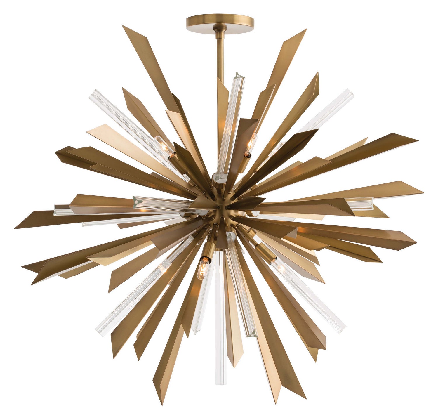 Arteriors - 89029 - Eight Light Chandelier - Waldorf - Antique Brass