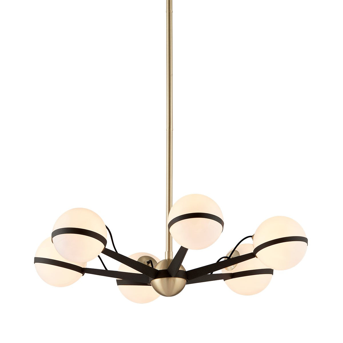 Troy Lighting - F5303-TBZ/BBA - Six Light Chandelier - Ace - Textured Bronze Brushed Brass