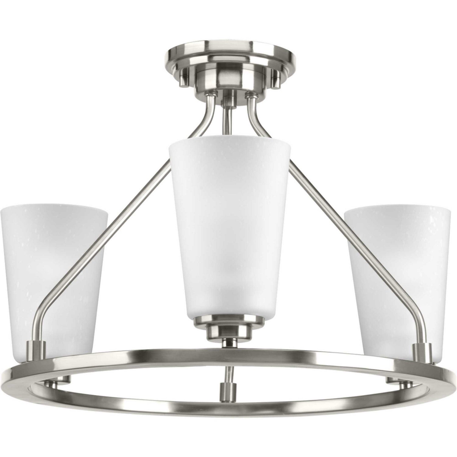 Progress Lighting - P350036-009 - Three Light Semi-Flush Convertible - Debut - Brushed Nickel