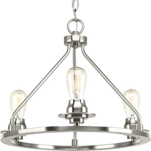 Progress Lighting - P350036-009 - Three Light Semi-Flush Convertible - Debut - Brushed Nickel