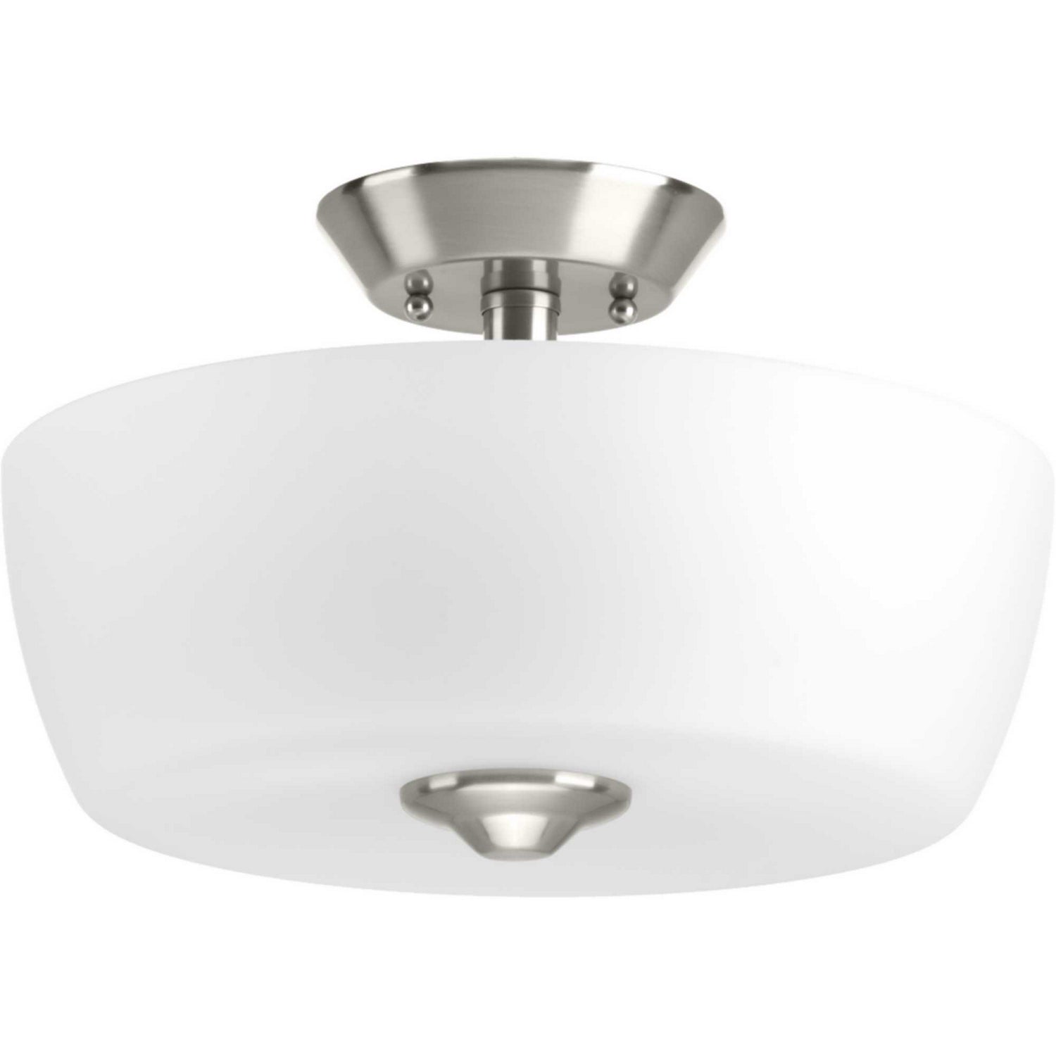 Progress Lighting - P350060-009 - Two Light Semi-Flush Mount - Leap - Brushed Nickel