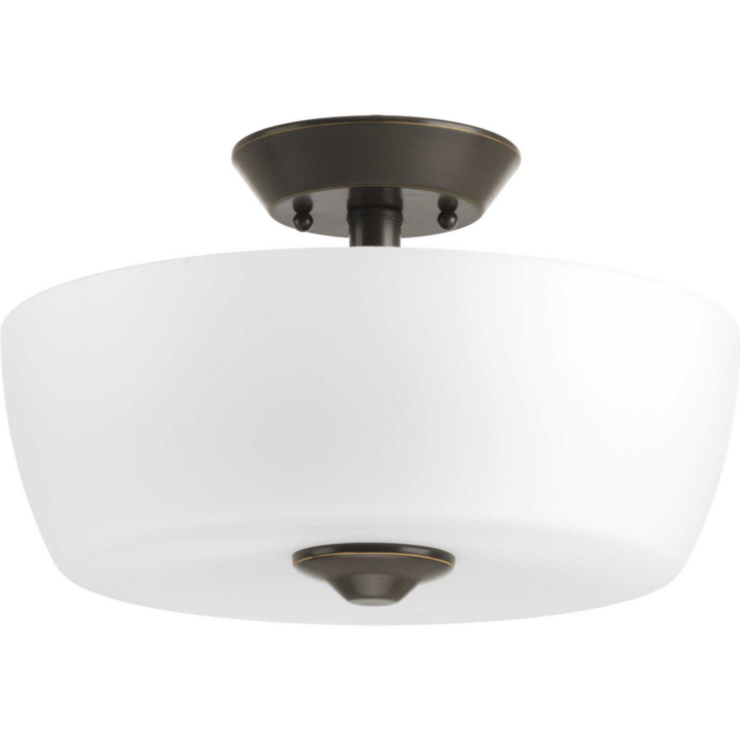 Progress Lighting - P350060-020 - Two Light Semi-Flush Mount - Leap - Antique Bronze