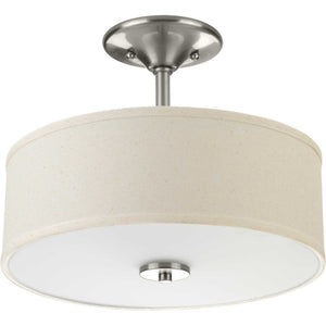 Progress Lighting - P3712-09 - Two Light Semi-Flush Mount - Inspire - Brushed Nickel