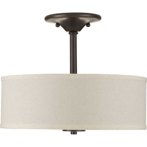 Progress Lighting - P3712-20 - Two Light Semi-Flush Mount - Inspire - Antique Bronze