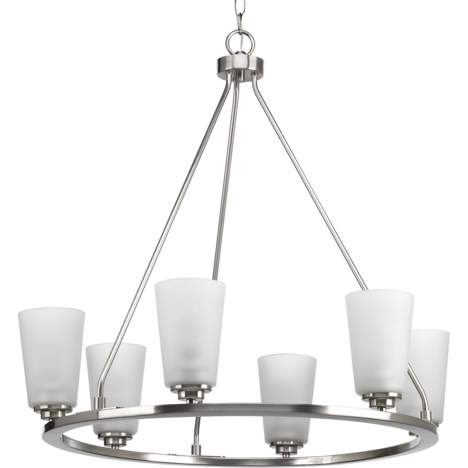 Progress Lighting - P400015-009 - Six Light Chandelier - Debut - Brushed Nickel