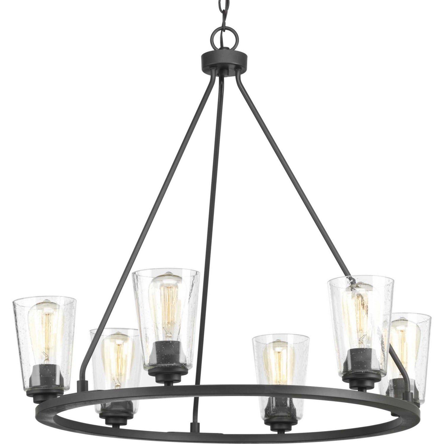 Progress Lighting - P400015-143 - Six Light Chandelier - Debut - Graphite