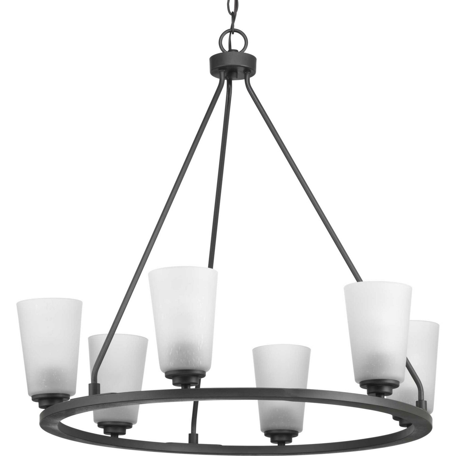 Progress Lighting - P400015-143 - Six Light Chandelier - Debut - Graphite