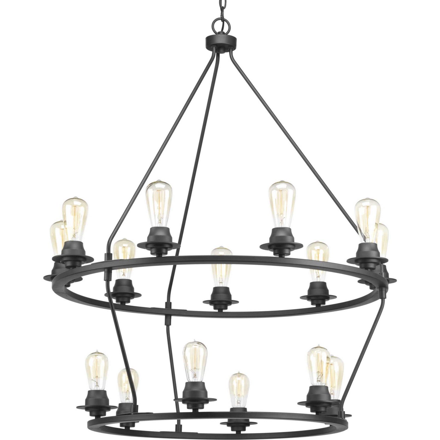 Progress Lighting - P400017-143 - 15 Light Chandelier - Debut - Graphite