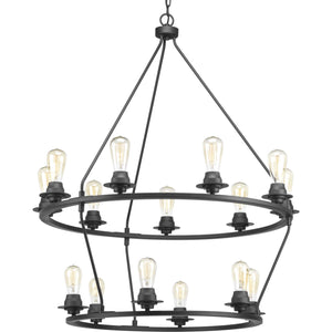 Progress Lighting - P400017-143 - 15 Light Chandelier - Debut - Graphite