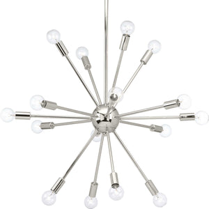 Progress Lighting - P400041-104 - 16 Light Chandelier - Ion - Polished Nickel