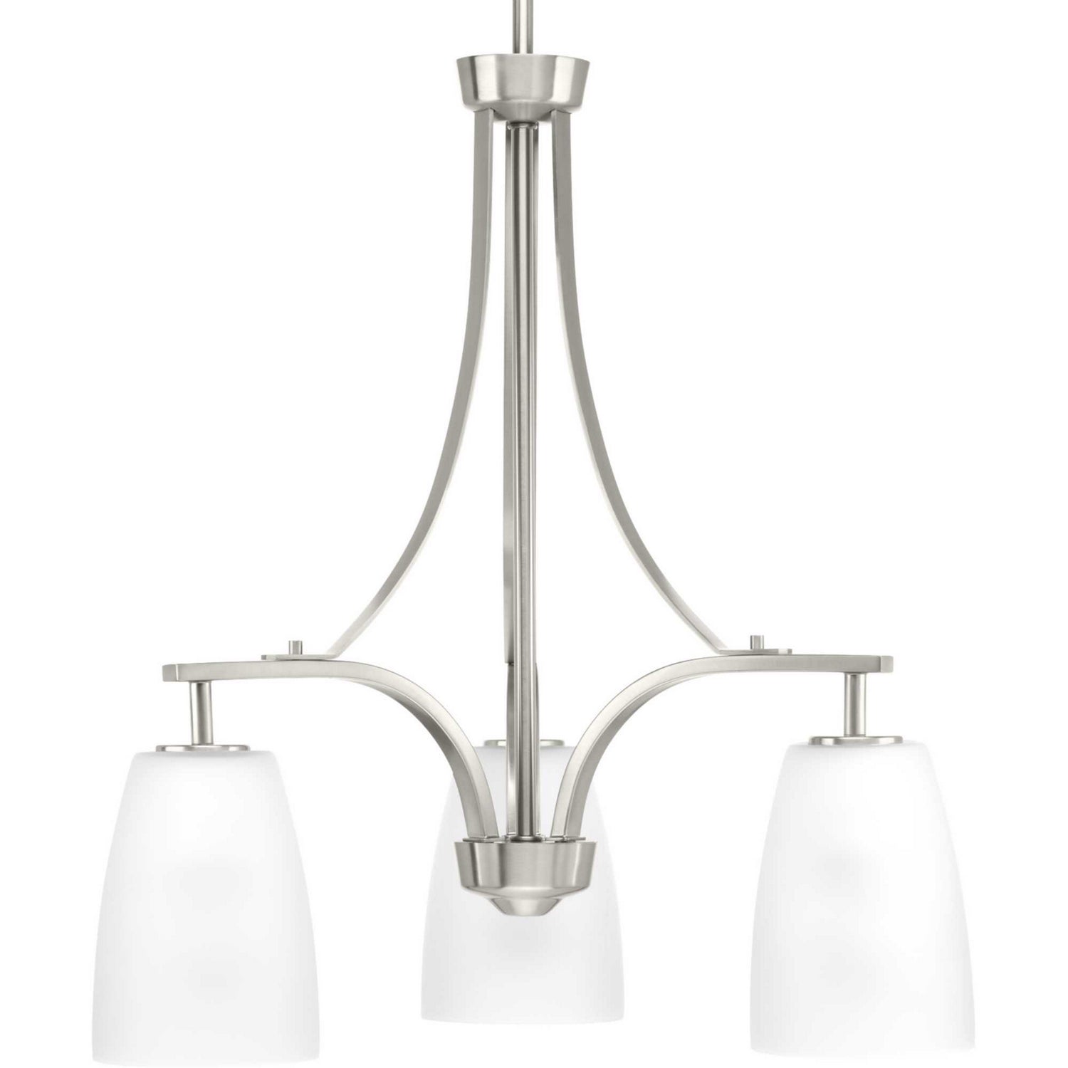 Progress Lighting - P400042-009 - Three Light Chandelier - Leap - Brushed Nickel