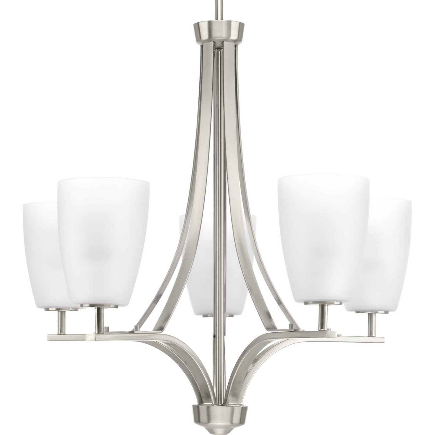 Progress Lighting - P400043-009 - Five Light Chandelier - Leap - Brushed Nickel