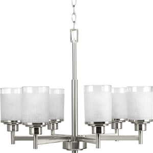 Progress Lighting - P4758-09 - Six Light Chandelier - Alexa - Brushed Nickel