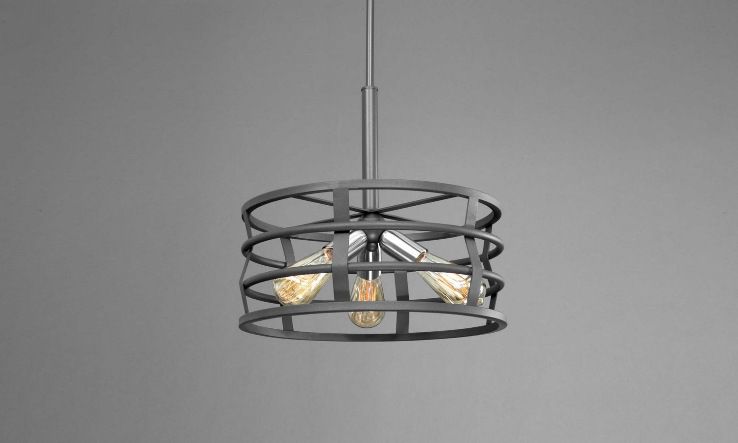 Progress Lighting - P500011-143 - Three Light Pendant - Remix - Graphite