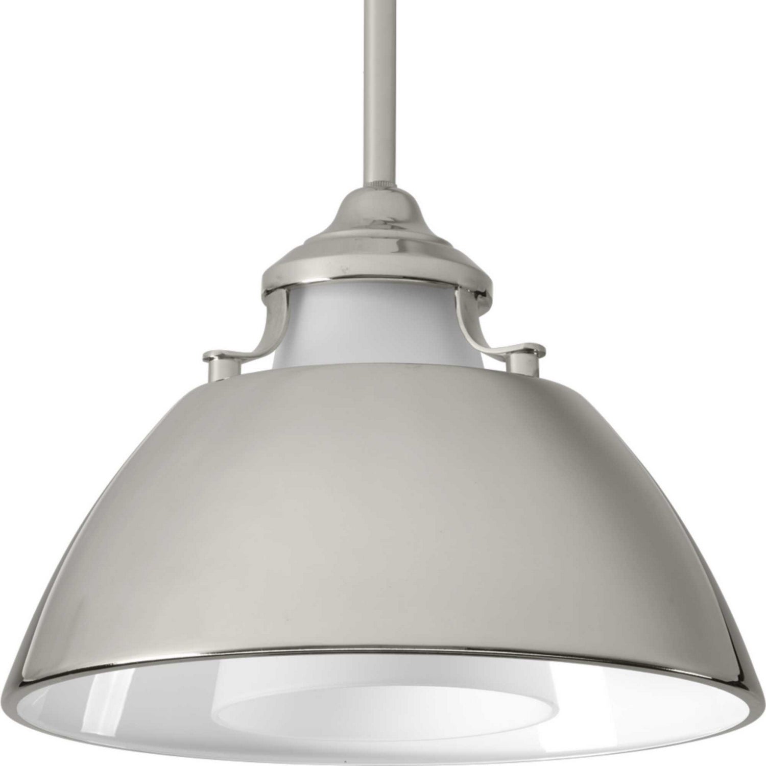 Progress Lighting - P500013-104 - One Light Pendant - Carbon - Polished Nickel