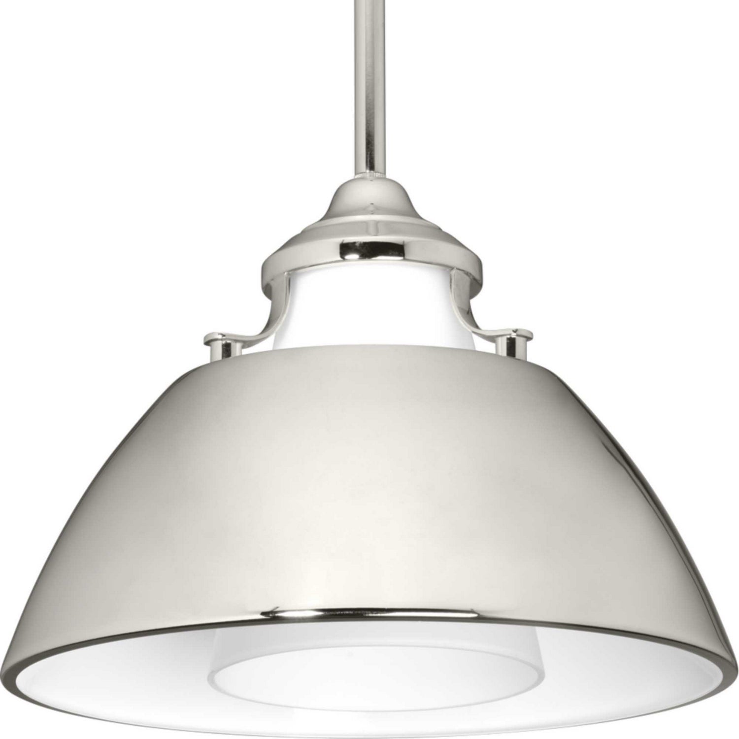 Progress Lighting - P500013-104 - One Light Pendant - Carbon - Polished Nickel