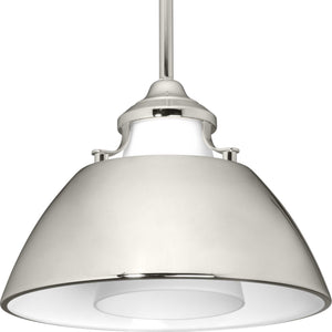 Progress Lighting - P500013-104 - One Light Pendant - Carbon - Polished Nickel