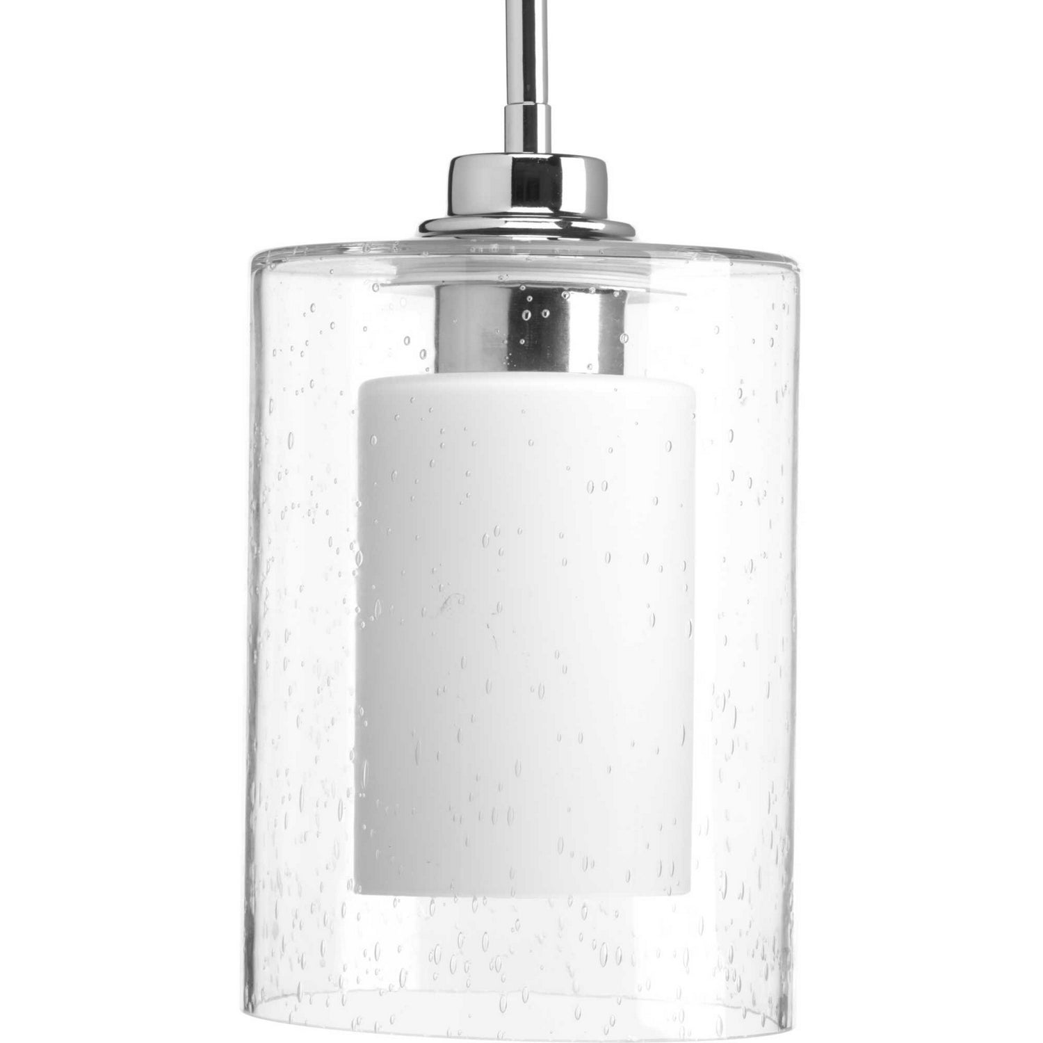 Progress Lighting - P500018-015 - One Light Pendant - Double Glass - Polished Chrome