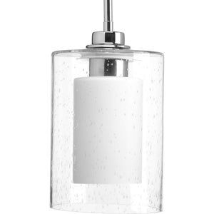 Progress Lighting - P500018-015 - One Light Pendant - Double Glass - Polished Chrome