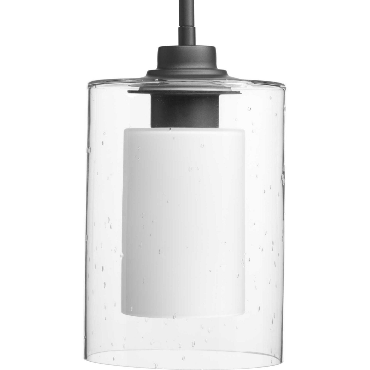 Progress Lighting - P500018-143 - One Light Pendant - Double Glass - Graphite