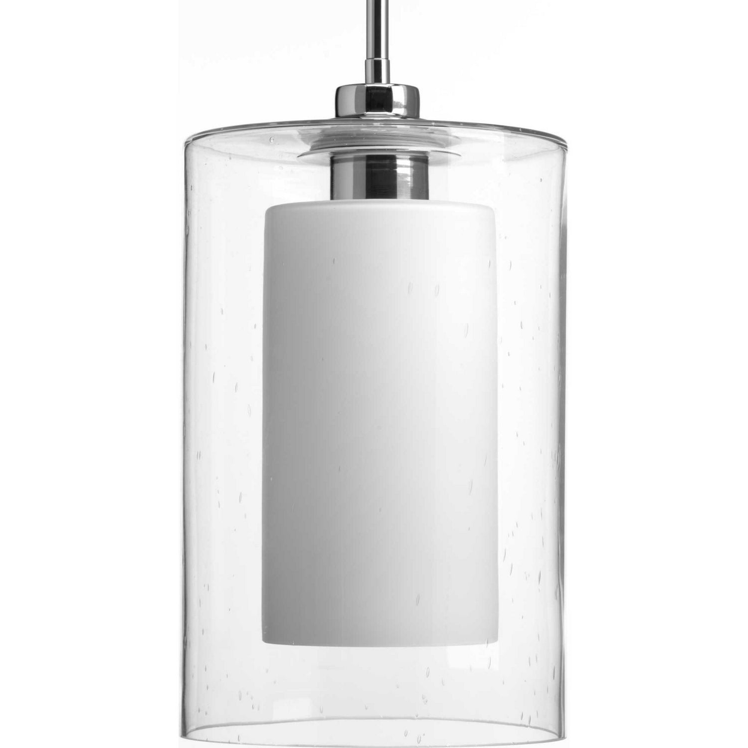 Progress Lighting - P500019-015 - One Light Pendant - Double Glass - Polished Chrome