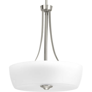 Progress Lighting - P500030-009 - Three Light Inverted Pendant - Leap - Brushed Nickel