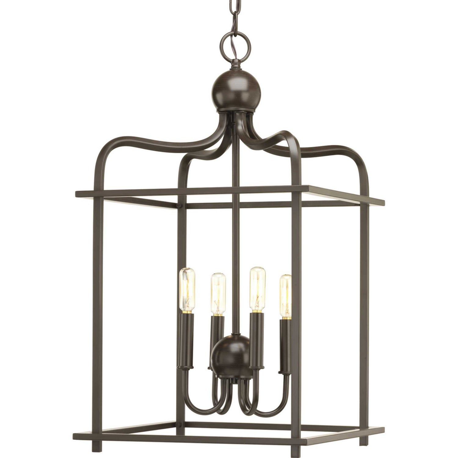 Progress Lighting - P500036-020 - Four Light Foyer Pendant - Assembly Hall - Antique Bronze