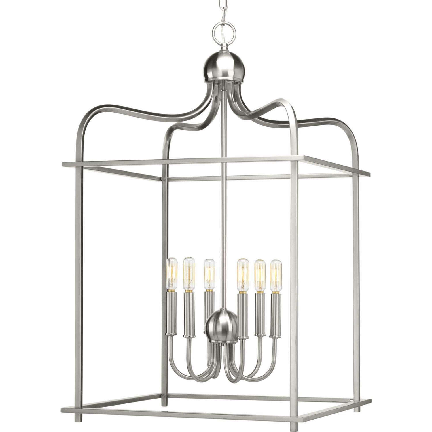 Progress Lighting - P500037-009 - Six Light Foyer Pendant - Assembly Hall - Brushed Nickel