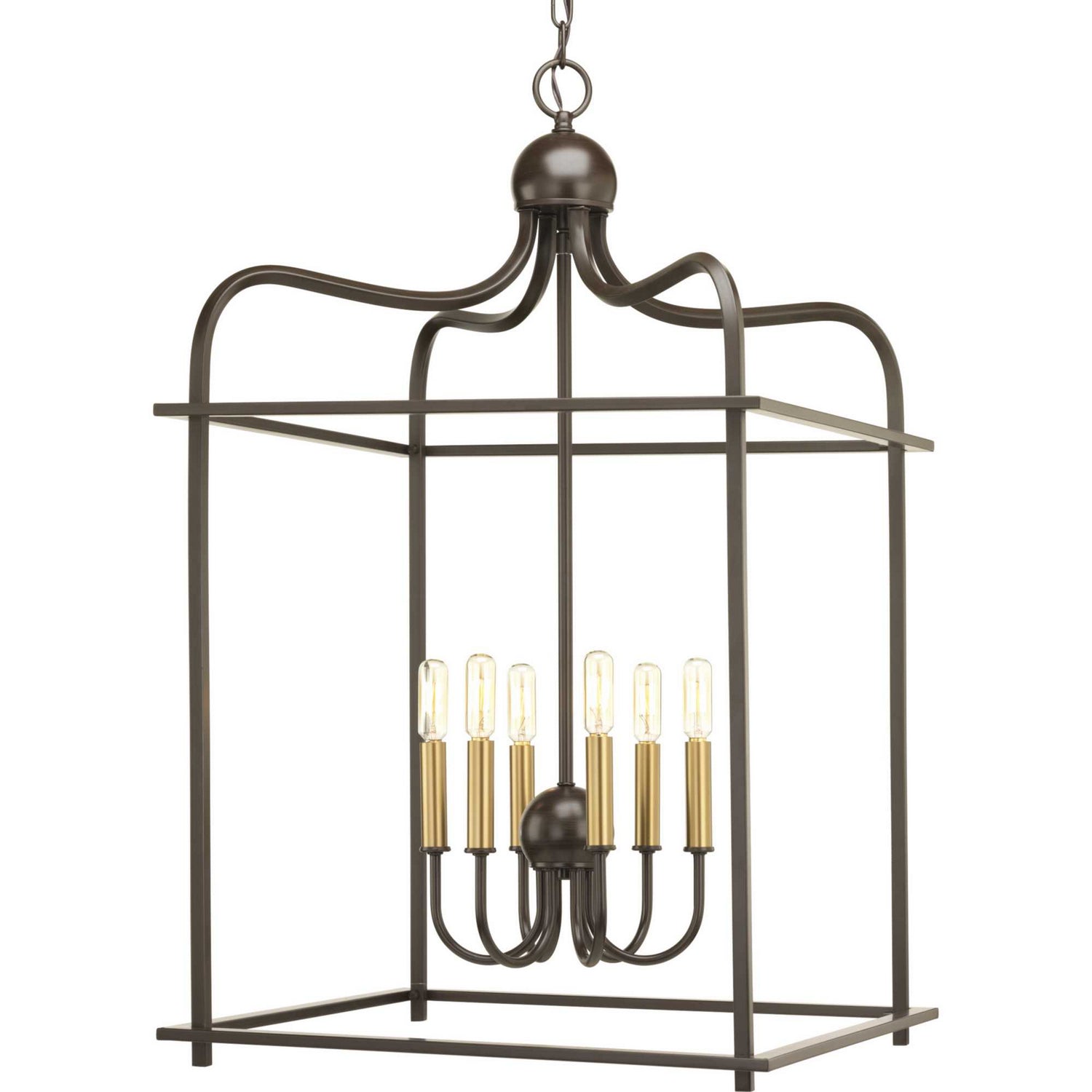 Progress Lighting - P500037-020 - Six Light Foyer Pendant - Assembly Hall - Antique Bronze