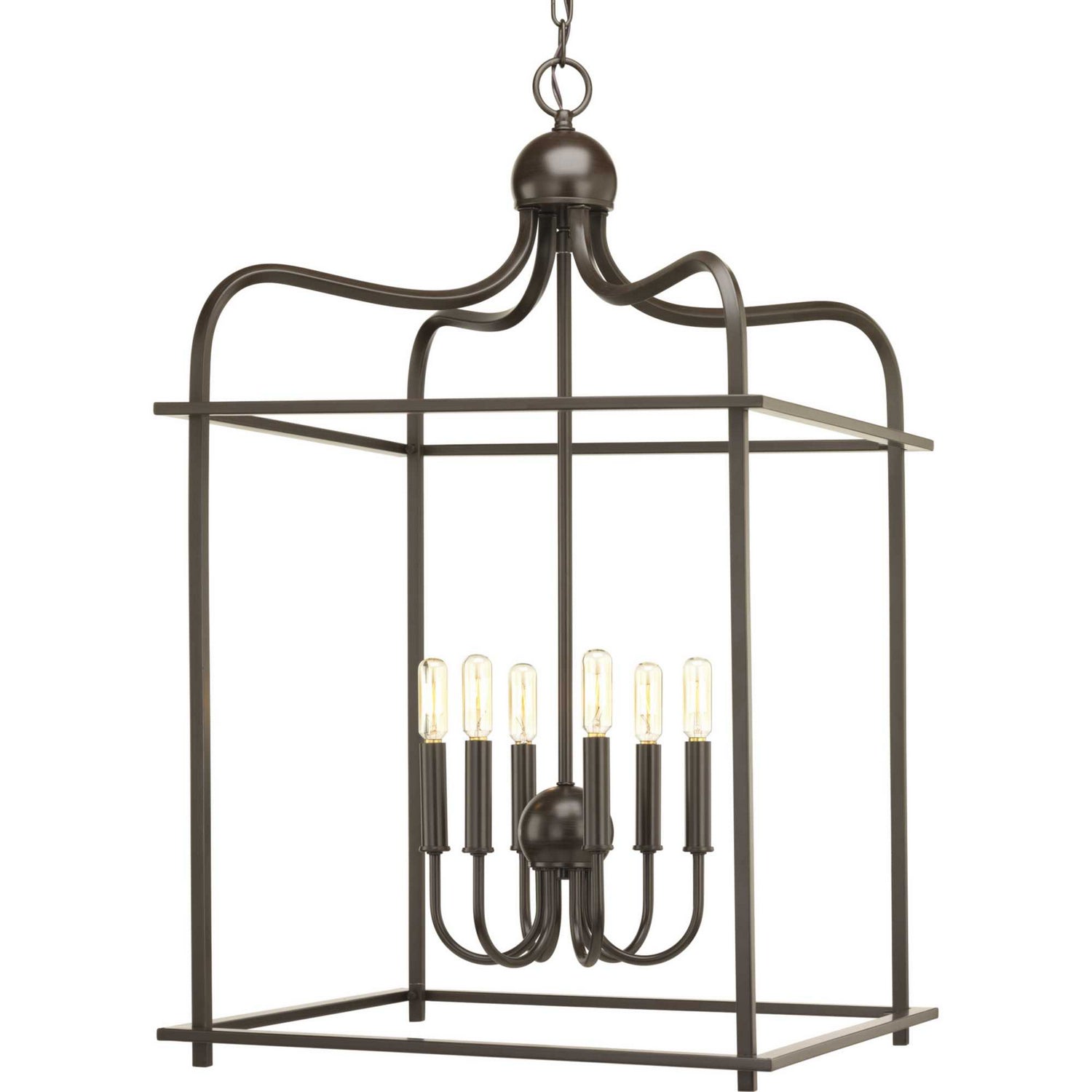 Progress Lighting - P500037-020 - Six Light Foyer Pendant - Assembly Hall - Antique Bronze