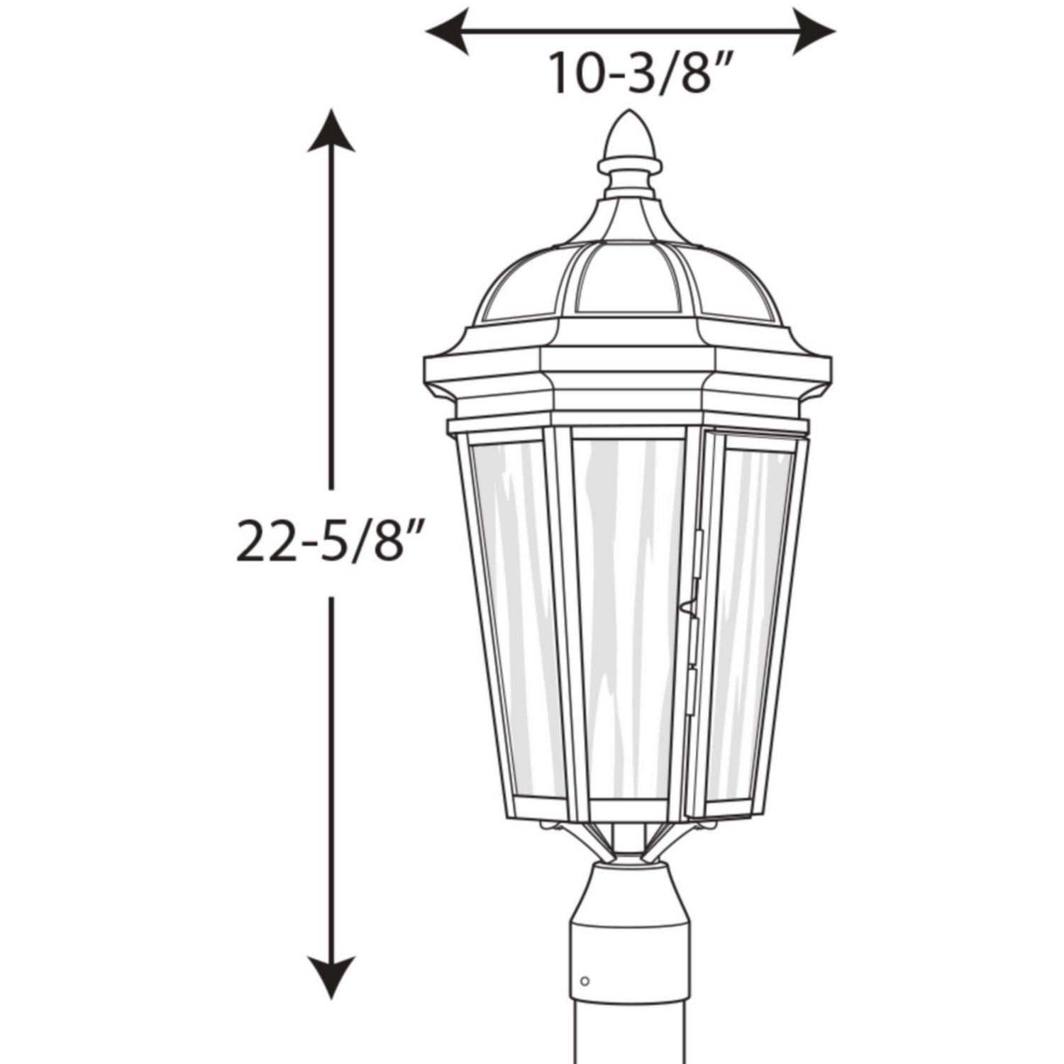 Progress Lighting - P540002-020 - Three Light Post Lantern - Verdae - Antique Bronze