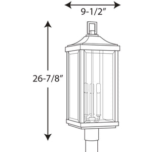 Progress Lighting - P540004-020 - Three Light Post Lantern - Gibbes Street - Antique Bronze