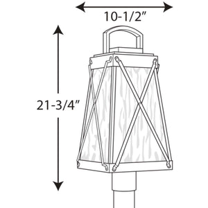 Progress Lighting - P540009-031 - One Light Post Lantern - Creighton - Black