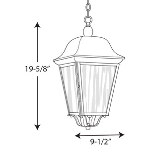 Progress Lighting - P550001-031 - Three Light Hanging Lantern - Kiawah - Black