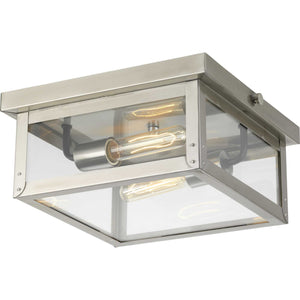 Progress Lighting - P550007-135 - Two Light Flush Mount - Union Square - Stainless Steel