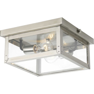 Progress Lighting - P550007-135 - Two Light Flush Mount - Union Square - Stainless Steel