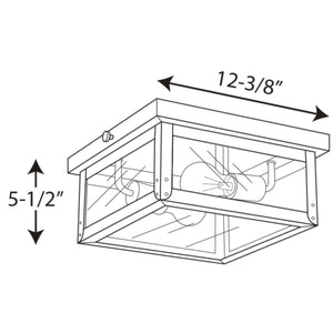 Progress Lighting - P550007-135 - Two Light Flush Mount - Union Square - Stainless Steel