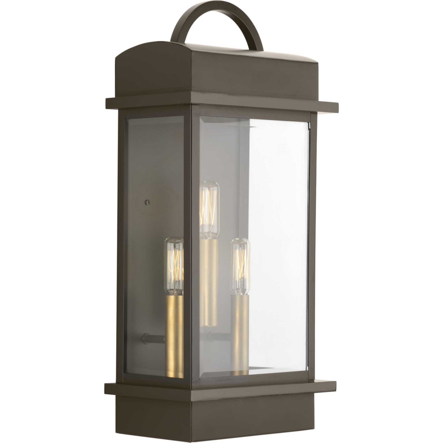 Progress Lighting - P560003-020 - Three Light Large Wall Lantern - Santee - Antique Bronze