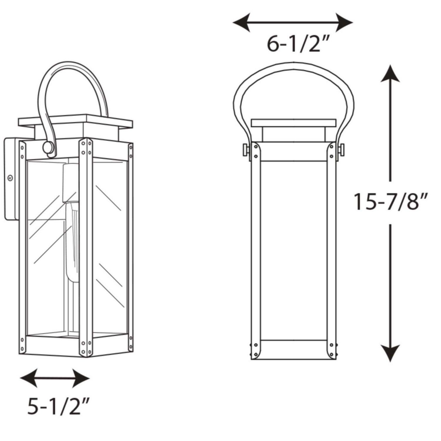 Progress Lighting - P560004-135 - One Light Wall Lantern - Union Square - Stainless Steel