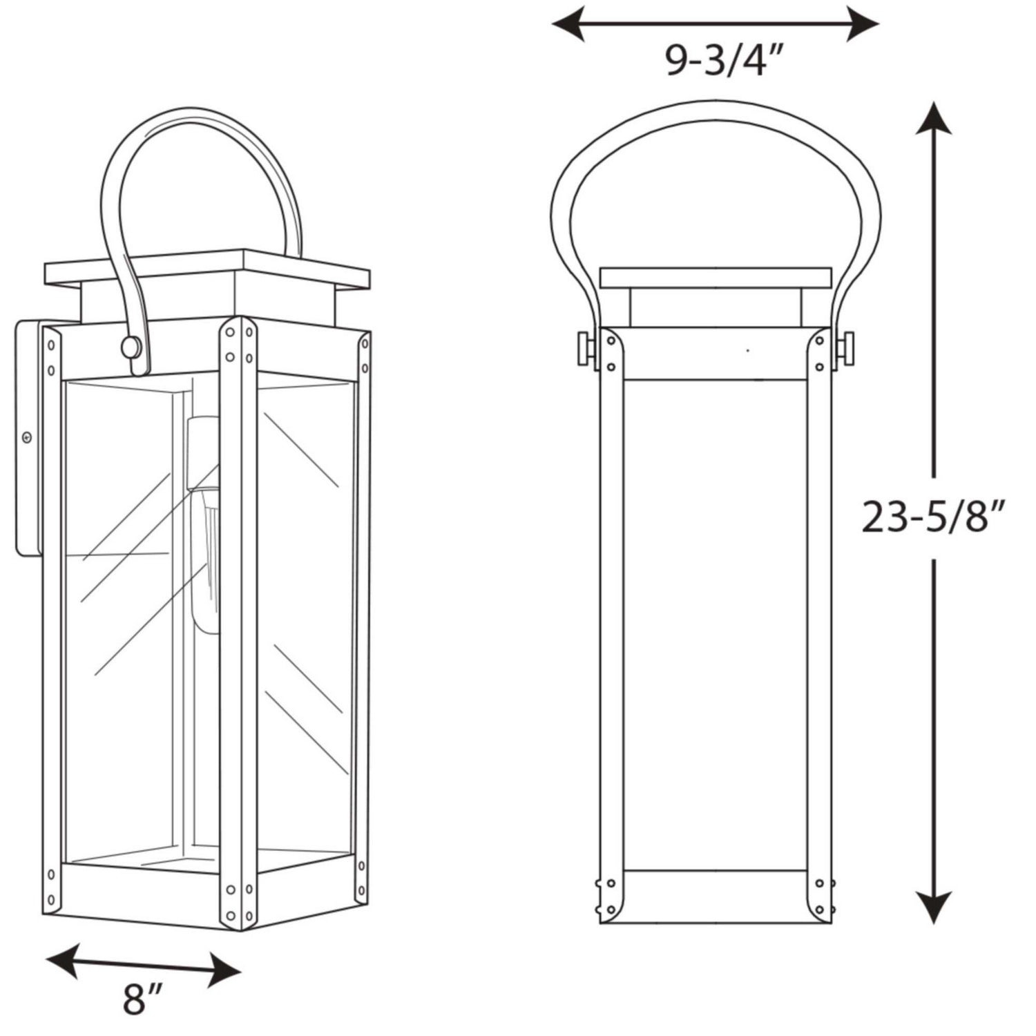 Progress Lighting - P560006-135 - One Light Wall Lantern - Union Square - Stainless Steel