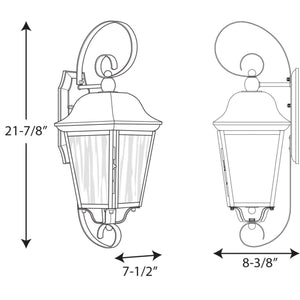 Progress Lighting - P560011-031 - Two Light Wall Lantern - Kiawah - Black