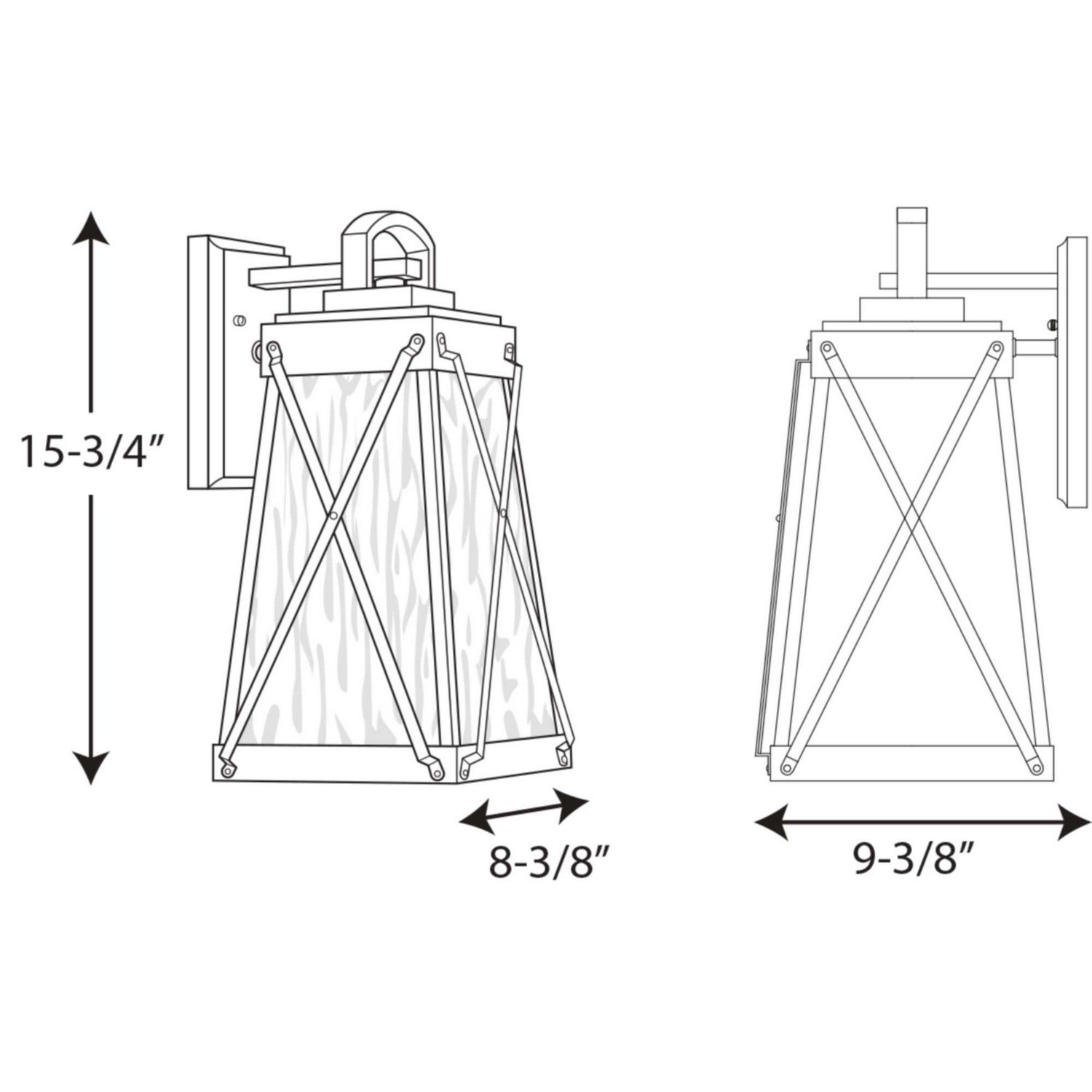 Progress Lighting - P560032-031 - One Light Wall Lantern - Creighton - Black