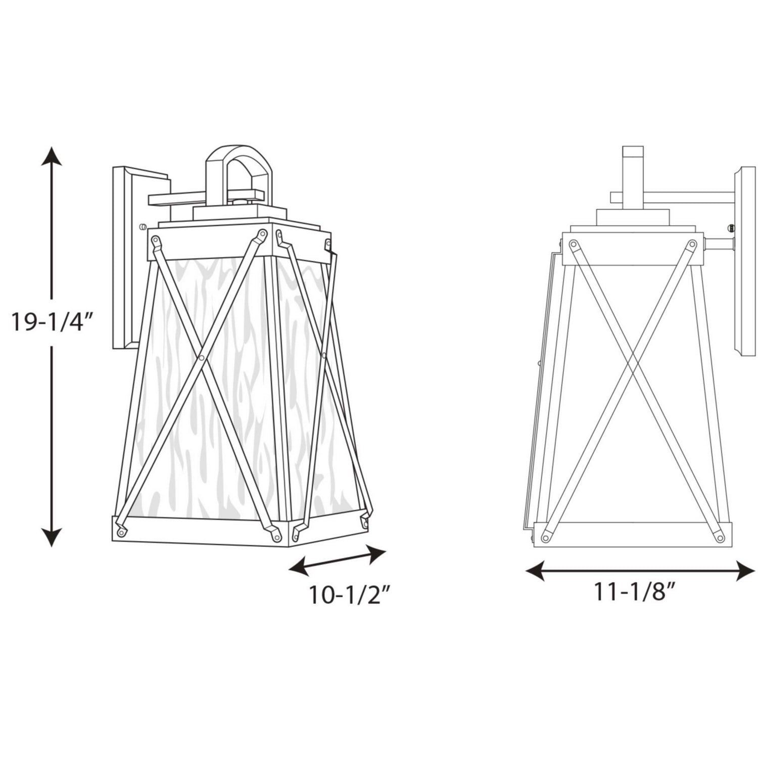 Progress Lighting - P560033-031 - One Light Wall Lantern - Creighton - Black