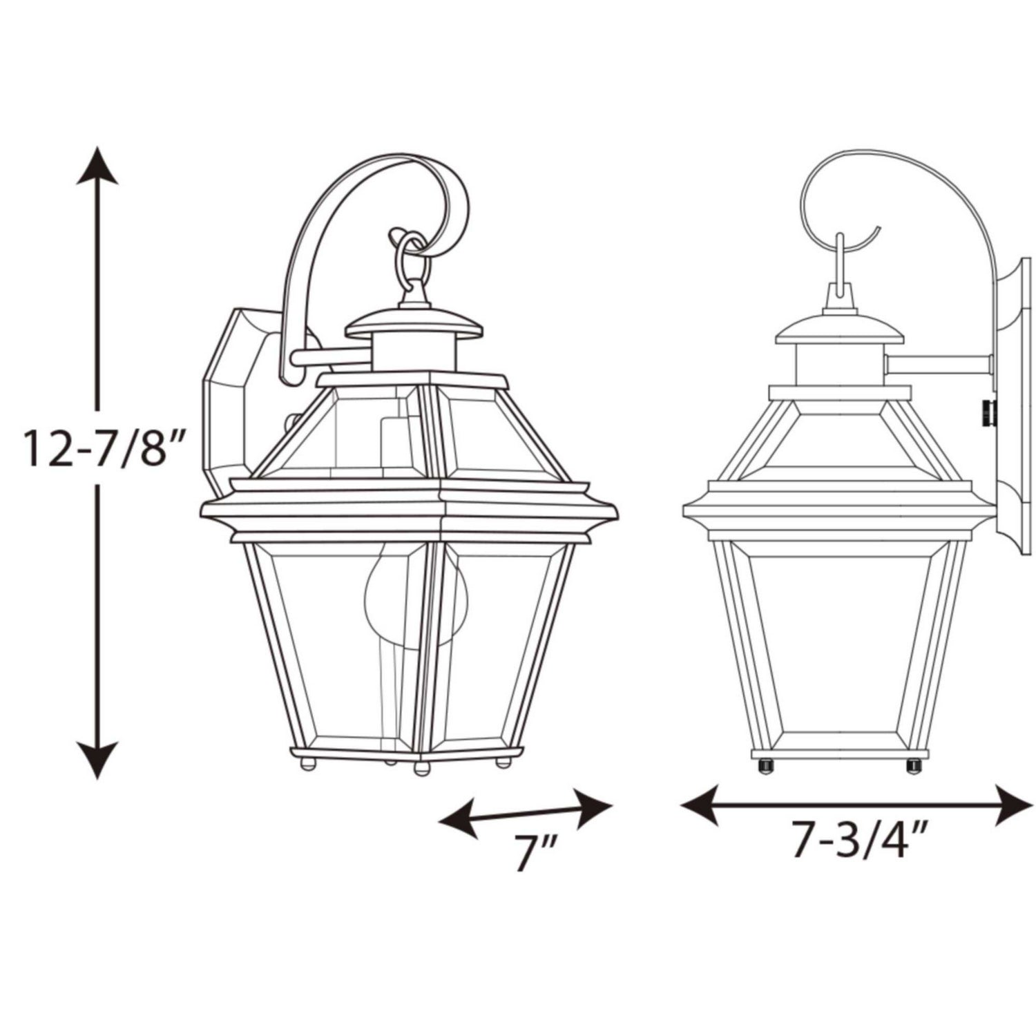 Progress Lighting - P6615-20 - One Light Wall Lantern - Burlington - Antique Bronze