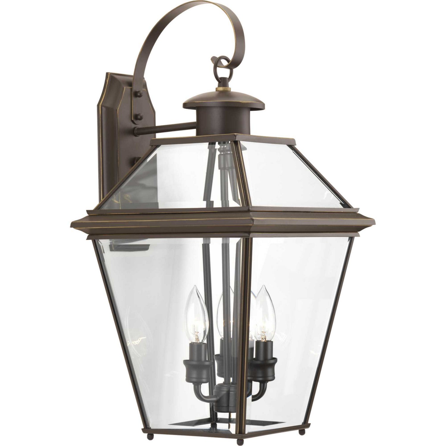 Progress Lighting - P6617-20 - Three Light Wall Lantern - Burlington - Antique Bronze