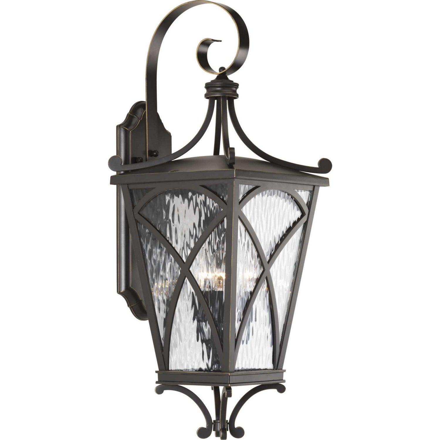 Progress Lighting - P6639-108 - Three Light Wall Lantern - Cadence - Oil Rubbed Bronze