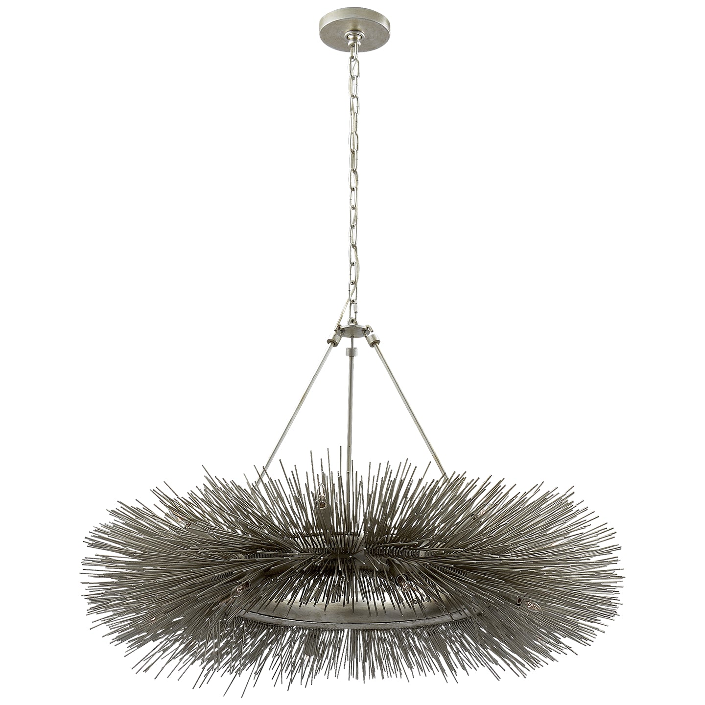 Visual Comfort Signature - KW 5181BSL - 16 Light Chandelier - Strada - Burnished Silver Leaf