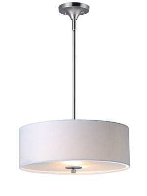 Maxim - 10014WLSN - Three Light Semi-Flush Mount - Bongo - Satin Nickel